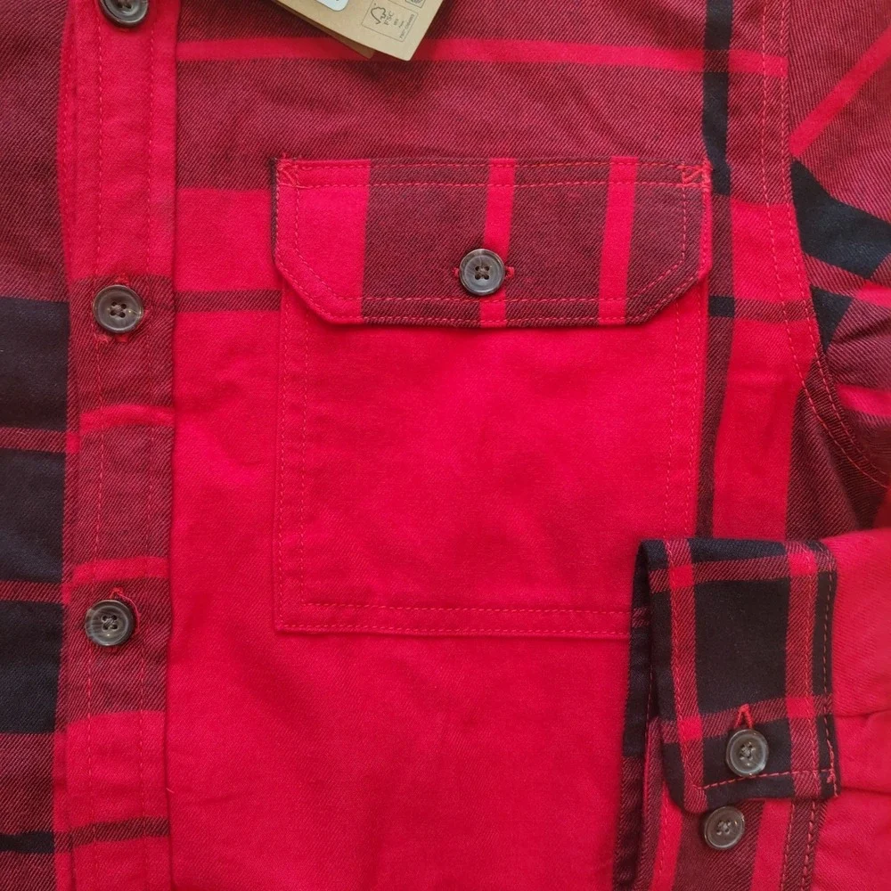 The North Face Campshire Sherpa Lined Flannel Shirt Jacket‎ Red Black Plaid